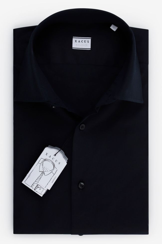 xacus Hemd Herren Xacus Classic Einfarbig 96% Baumwolle 4% elastan kragen Italienisch Lange Ärmel