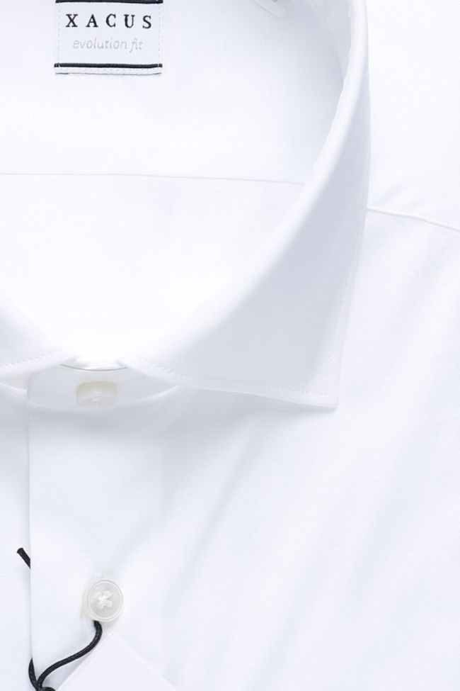 Xacus Hemd Herren Xacus Classic Einfarbig 96% Baumwolle 4% Elastan Kragen Französisch Lange Ärmel
