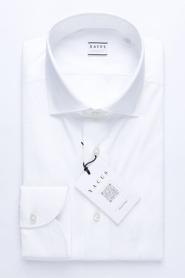xacus Hemd Herren Xacus Classic Einfarbig 96% Baumwolle 4% elastan kragen Französisch Lange Ärmel