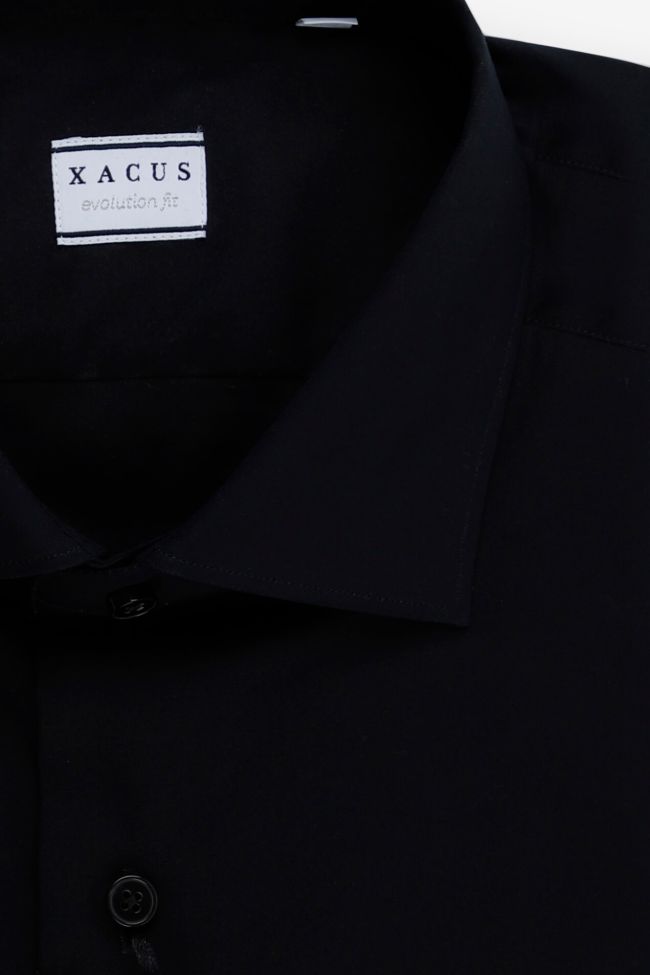 Xacus Hemd Herren Xacus Classic Einfarbig 96% Baumwolle 4% Elastan Kragen Französisch Lange Ärmel