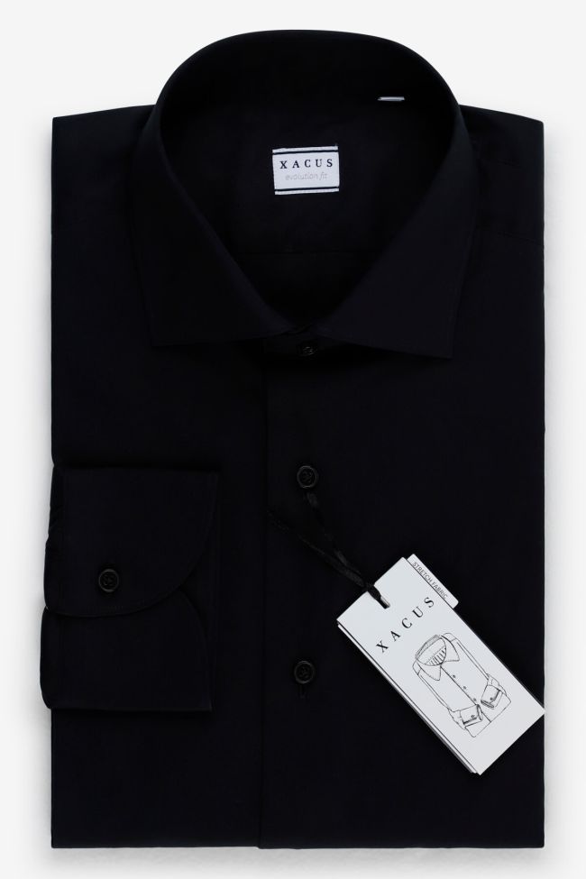 xacus Hemd Herren Xacus Classic Einfarbig 96% Baumwolle 4% elastan kragen Französisch Lange Ärmel