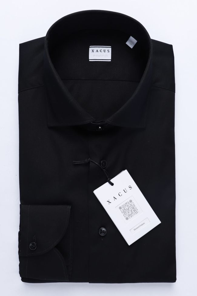 xacus Hemd Herren Xacus Classic Einfarbig 96% Baumwolle 4% elastan kragen Französisch Lange Ärmel