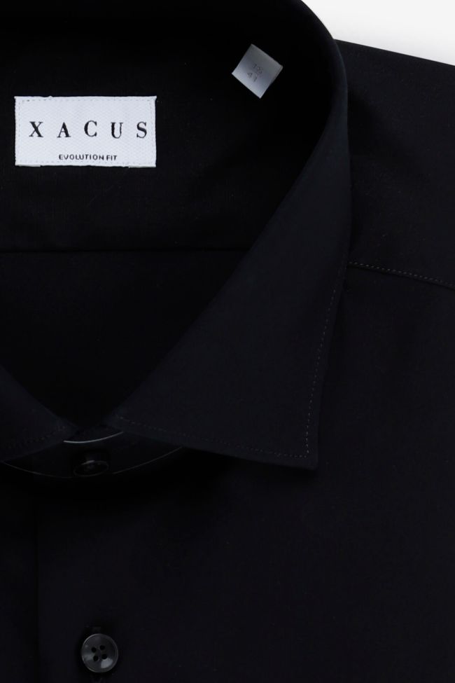 Xacus Hemd Herren Xacus Classic Einfarbig 96% Baumwolle 4% Elastan Kragen Französisch Lange Ärmel