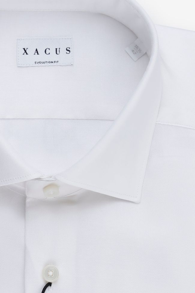 Xacus Hemd Herren Xacus Classic Einfarbig 97% Baumwolle 3% Elastan Kragen Französisch Lange Ärmel