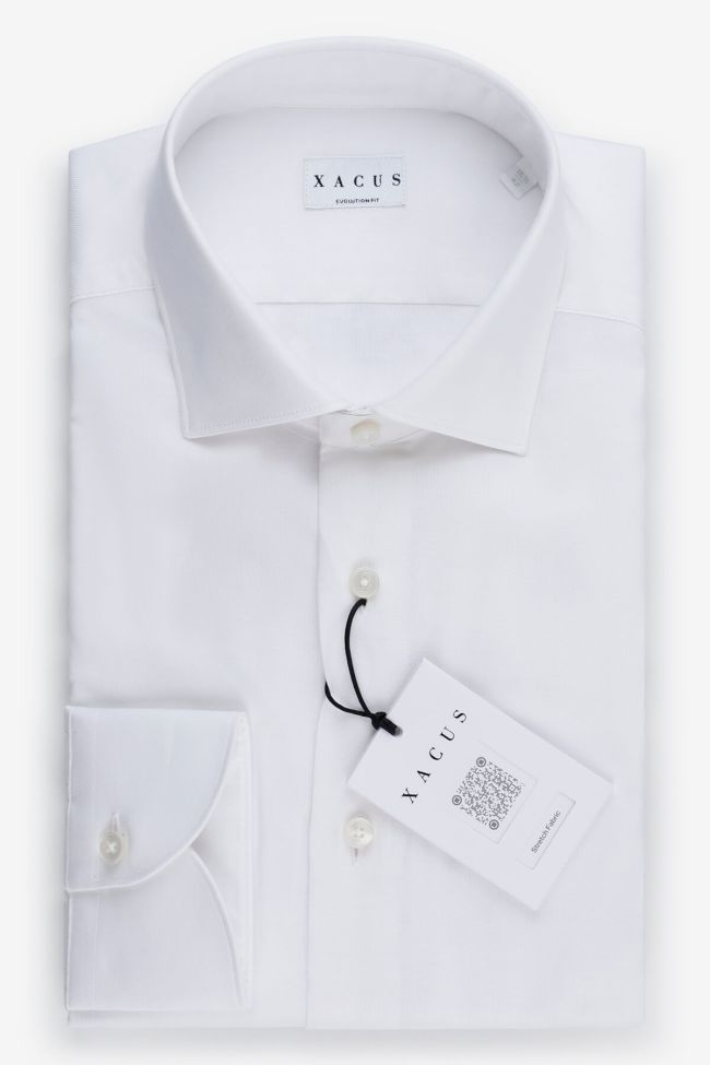 xacus Hemd Herren Xacus Classic Einfarbig 97% Baumwolle 3% elastan kragen Französisch Lange Ärmel
