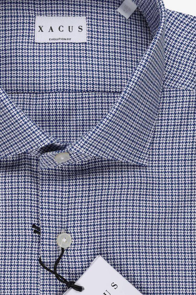 Xacus Hemd Herren Xacus Classic Halb Unifarben 100% Baumwolle Kragen Französisch Lange Ärmel