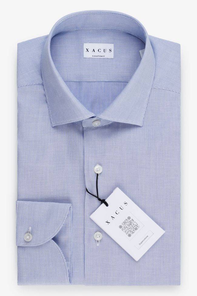 xacus Hemd Herren Xacus Classic Halb Unifarben 100% Baumwolle kragen Französisch Lange Ärmel