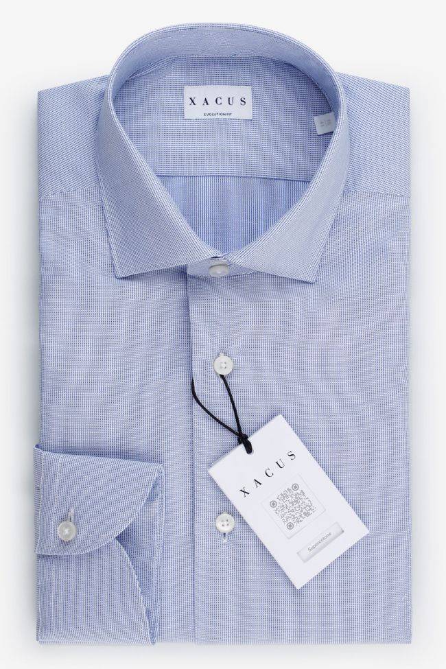 xacus Hemd Herren Xacus Classic Halb Unifarben 100% Baumwolle kragen Französisch Lange Ärmel
