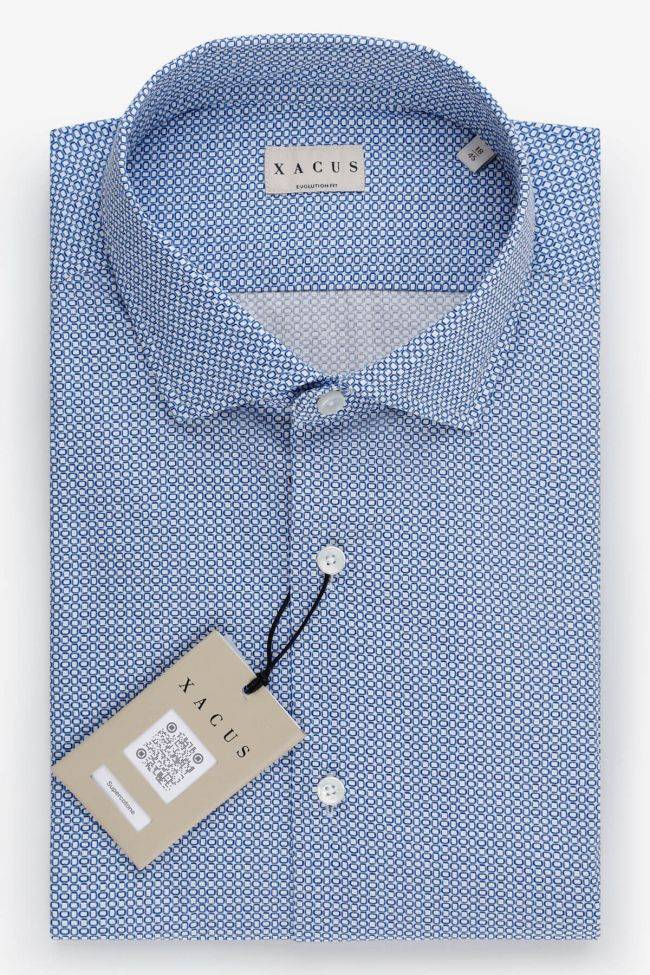 Xacus Hemd Herren Xacus Classic Halb Unifarben 100% Baumwolle Kragen Französisch Lange Ärmel