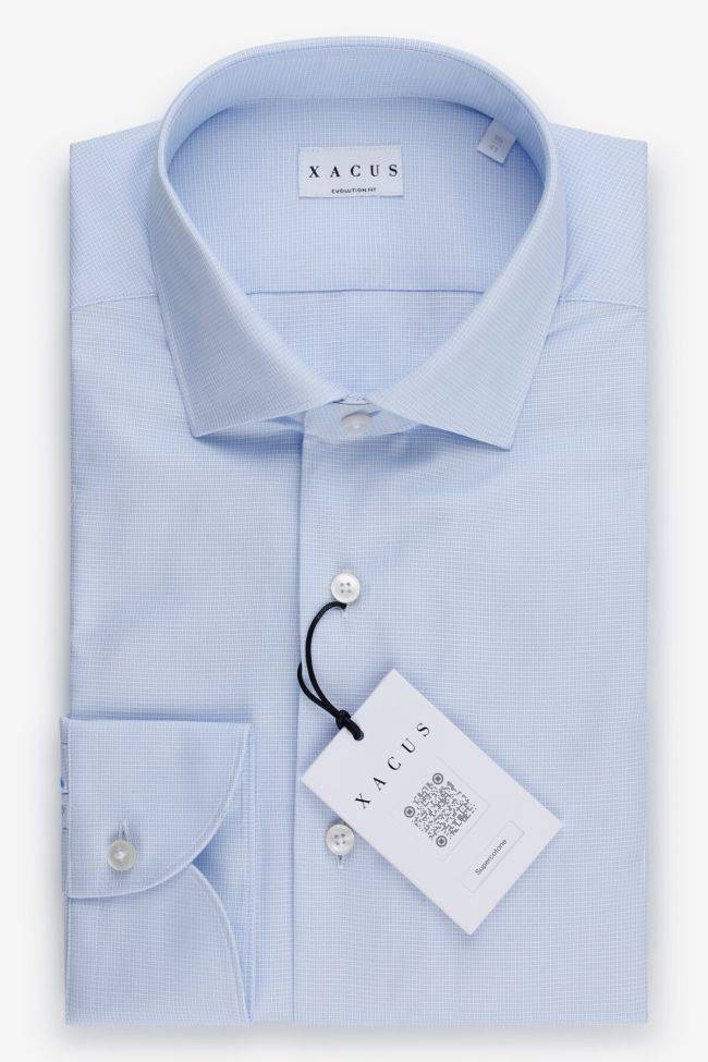 xacus Hemd Herren Xacus Classic Halb Unifarben 100% Leinen kragen Italienisch Lange Ärmel