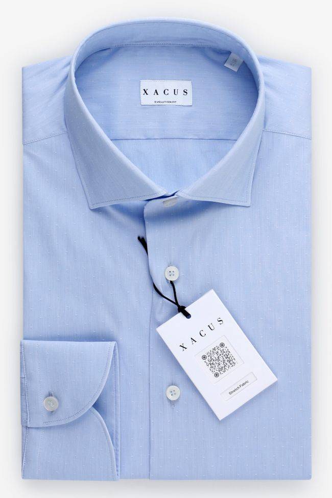 xacus Hemd Herren Xacus Classic Halb Unifarben 72% Baumwolle 3% elastan 25% pa kragen Französisch Lange Ärmel