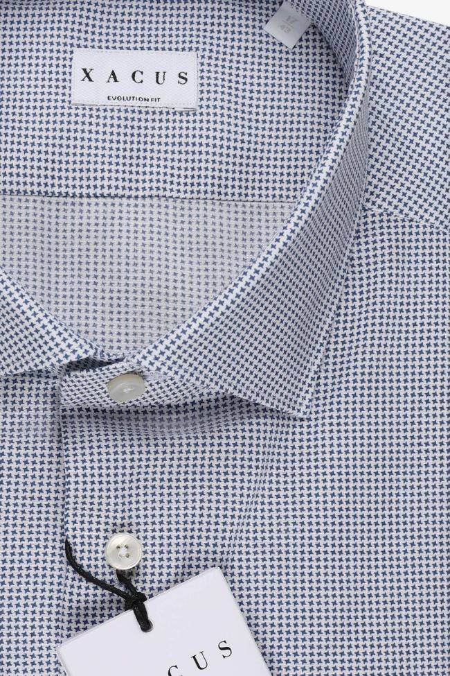 Xacus Hemd Herren Xacus Classic Halb Unifarben 97% Baumwolle 3% Elastan Kragen Französisch Lange Ärmel