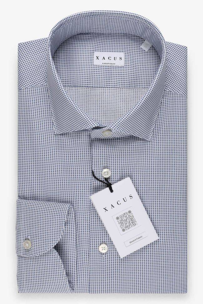 xacus Hemd Herren Xacus Classic Halb Unifarben 97% Baumwolle 3% elastan kragen Französisch Lange Ärmel