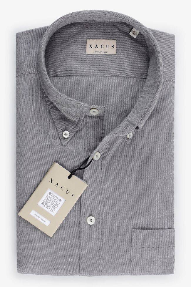 xacus Hemd Herren Xacus Classic Halb Unifarben 97% Baumwolle 3% elastan kragen Französisch Lange Ärmel