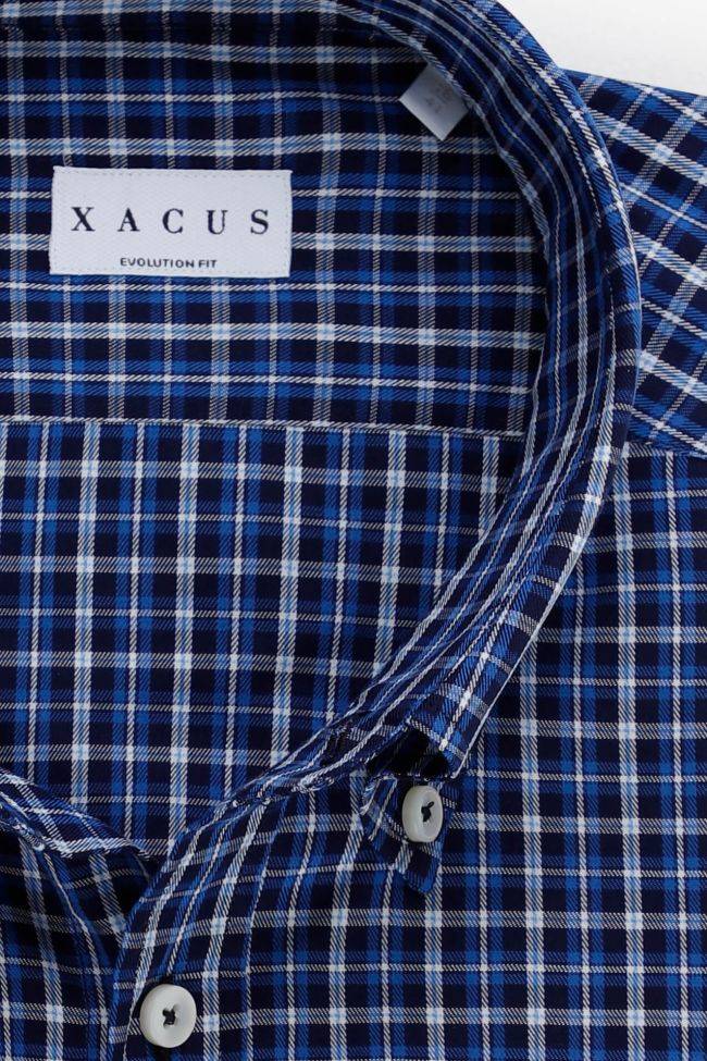 Xacus Hemd Herren Xacus Classic Karo 100% Baumwolle Kragen Button-Down Lange Ärmel