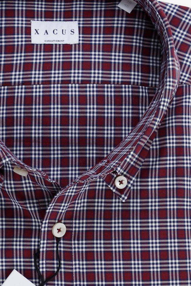 xacus Hemd Herren Xacus Classic Karo 100% Baumwolle kragen Button-Down Lange Ärmel