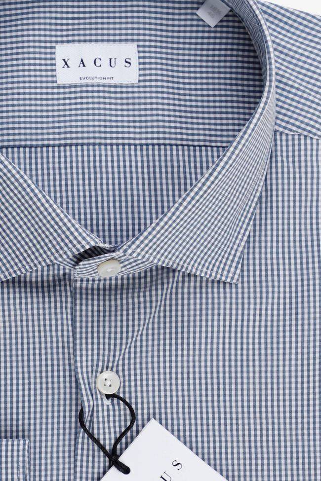 xacus Hemd Herren Xacus Classic Karo 75% cotton 22% pa 3% ea kragen Französisch Lange Ärmel