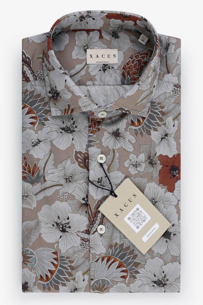 Xacus Hemd Herren Xacus Classic Muster 100% Baumwolle Gewaschen Kragen Französisch Lange Ärmel