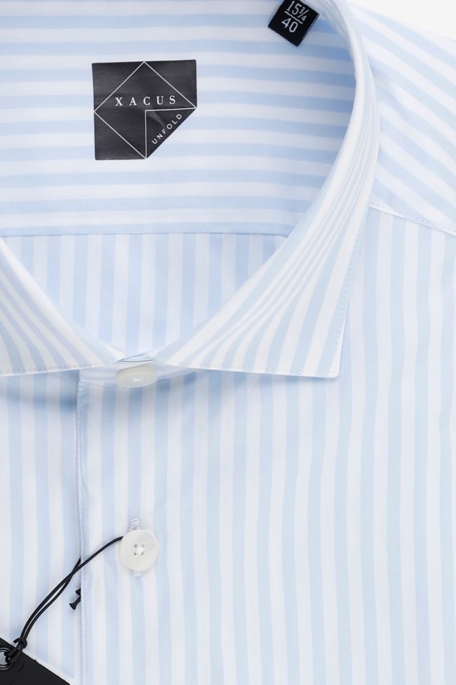 xacus Hemd Herren Xacus Classic Streifen 100% Baumwolle kragen Französisch Lange Ärmel