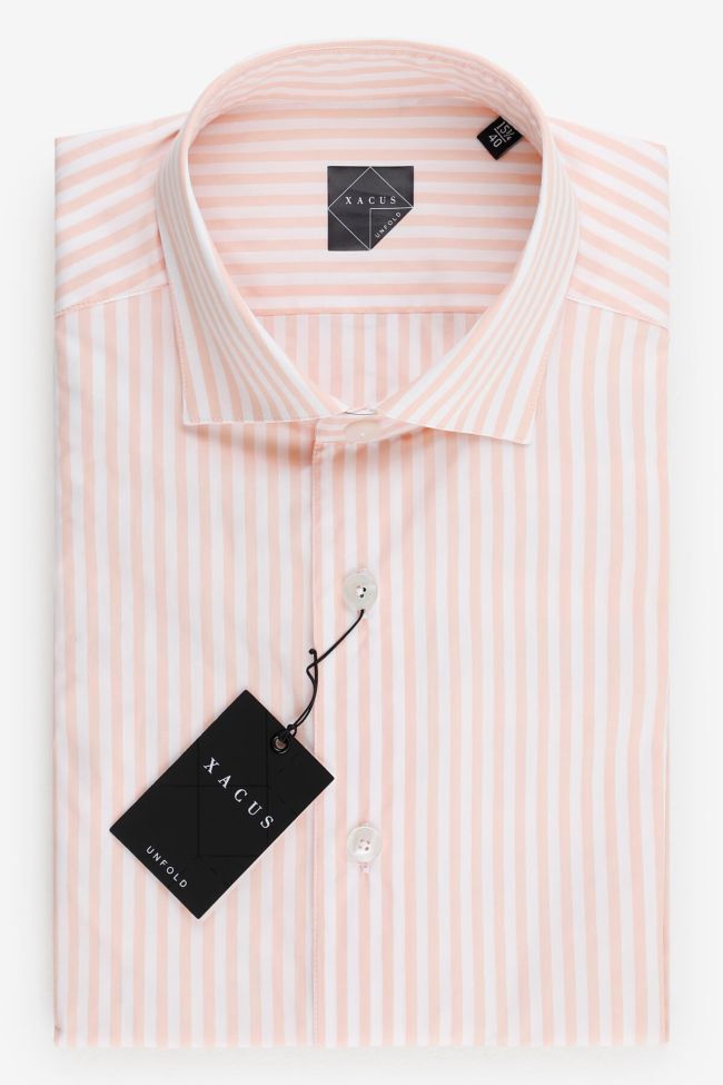 xacus Hemd Herren Xacus Classic Streifen 100% Baumwolle kragen Französisch Lange Ärmel
