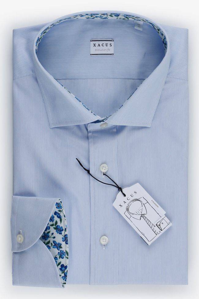 xacus Hemd Herren Xacus Classic Streifen 100% Baumwolle kragen Französisch Lange Ärmel