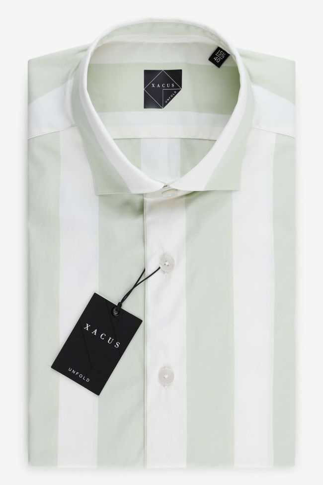 xacus Hemd Herren Xacus Classic Streifen 100% Baumwolle kragen Französisch Lange Ärmel