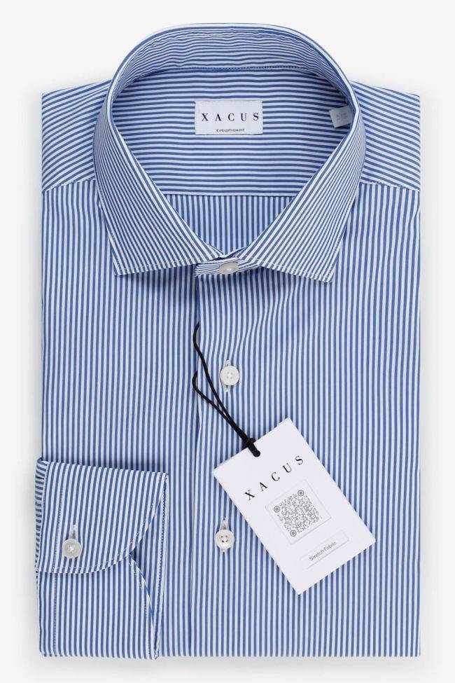 xacus Hemd Herren Xacus Classic Streifen 72% Baumwolle 3% elastan 25% pa kragen Französisch Lange Ärmel