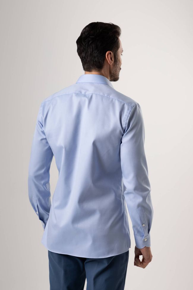 Xacus Hemd Herren Xacus Regular Bügelfreie Einfarbig 100% Baumwolle Kragen Französisch Lange Ärmel