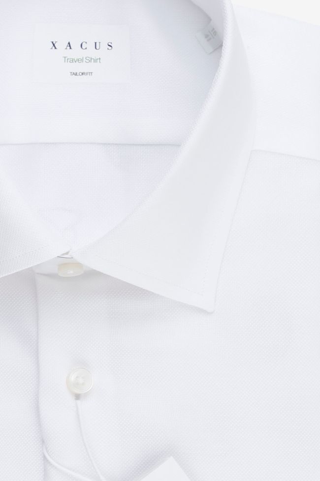 Xacus Hemd Herren Xacus Regular Bügelfreie Einfarbig 100% Bio-Baumwolle Kragen Französisch Lange Ärmel