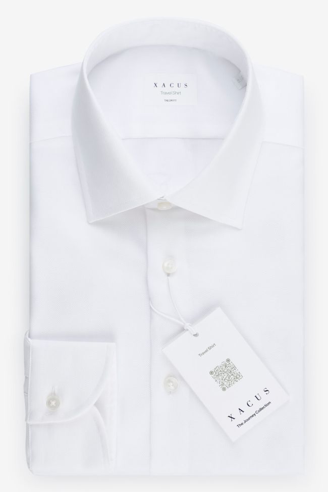 xacus Hemd Herren Xacus Regular Bügelfreie Einfarbig 100% Bio-Baumwolle kragen Französisch Lange Ärmel