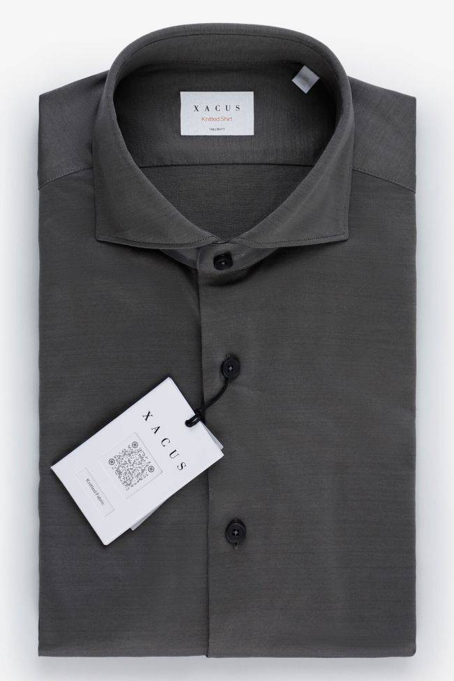 Xacus Hemd Herren Xacus Regular Bügelfreie Einfarbig 100% Baumwolle Kragen Französisch Lange Ärmel