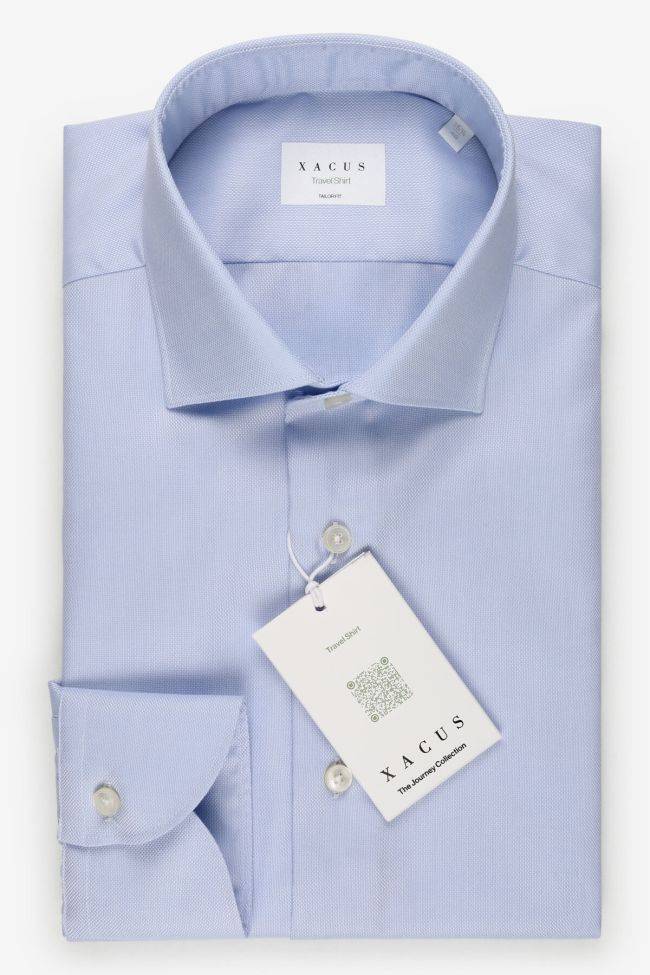 xacus Hemd Herren Xacus Regular Bügelfreie Einfarbig 100% Bio-Baumwolle kragen Französisch Lange Ärmel