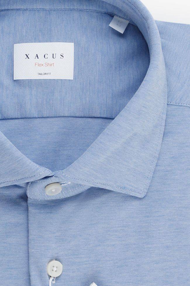 Xacus Hemd Herren Xacus Regular Bügelfreie Einfarbig 50% Cotton 28% Polyamide 14% Ea Kragen Italienisch Lange Ärmel