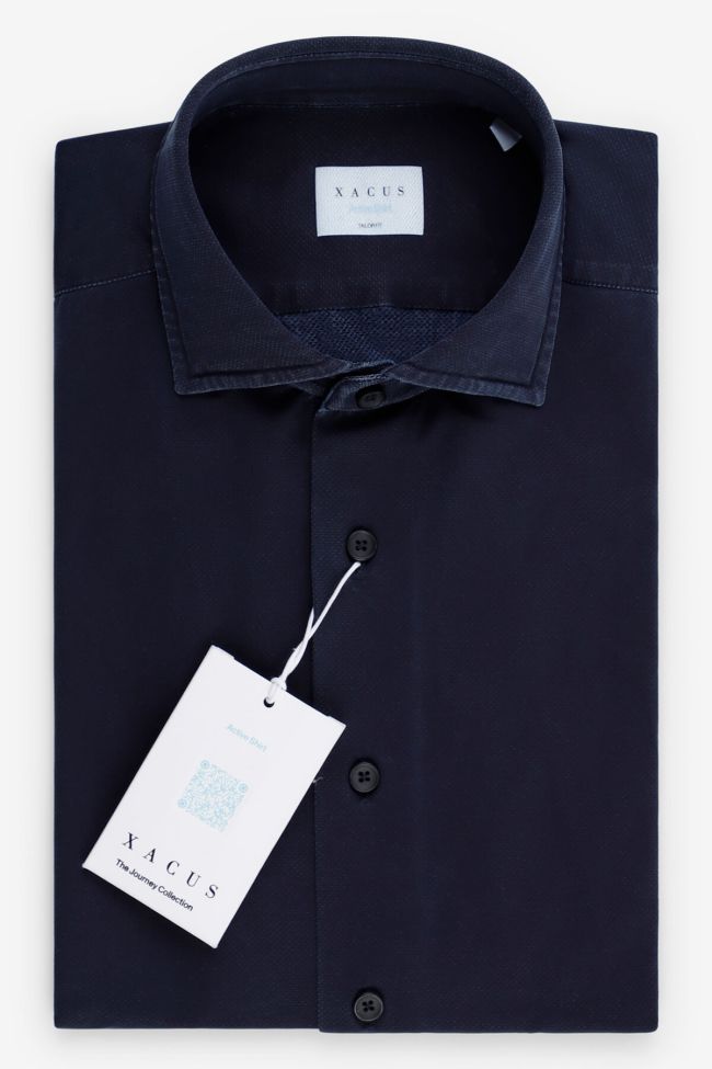 xacus Hemd Herren Xacus Regular Bügelfreie Einfarbig 86% polyamide 14% elastane kragen Französisch Lange Ärmel