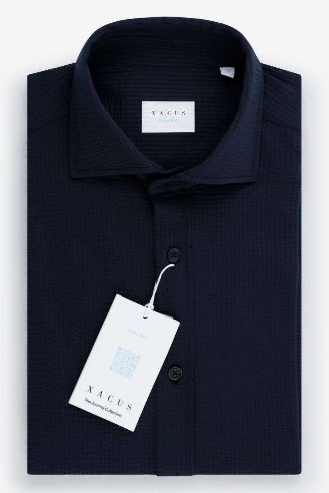 xacus Hemd Herren Xacus Regular Bügelfreie Einfarbig 86% polyamide 14% elastane kragen Französisch Lange Ärmel