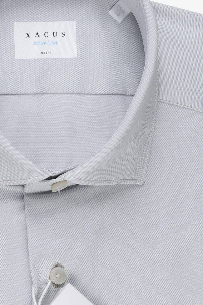 Xacus Hemd Herren Xacus Regular Bügelfreie Einfarbig 86% Poliammide 14% Elastan Kragen Französisch Lange Ärmel