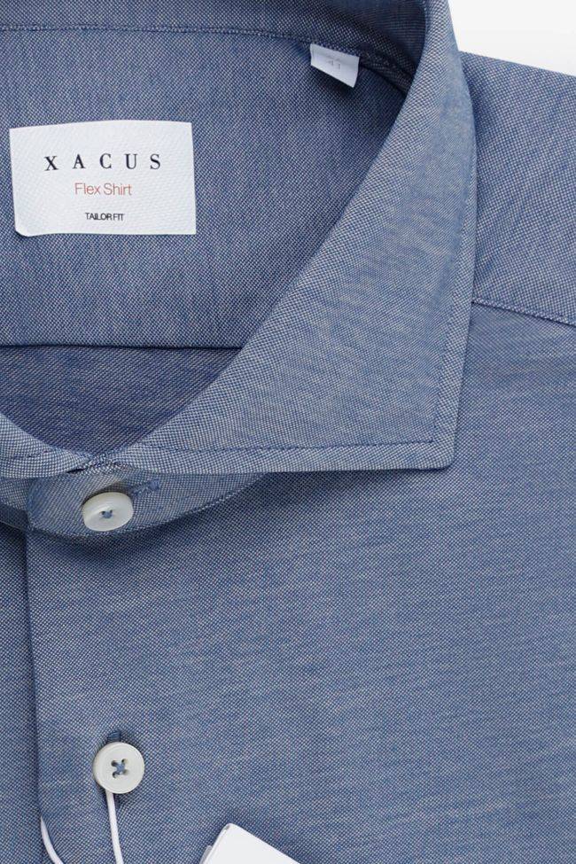 Xacus Hemd Herren Xacus Regular Bügelfreie Einfarbig 90% Baumwolle 10% Polyester Kragen Französisch Lange Ärmel