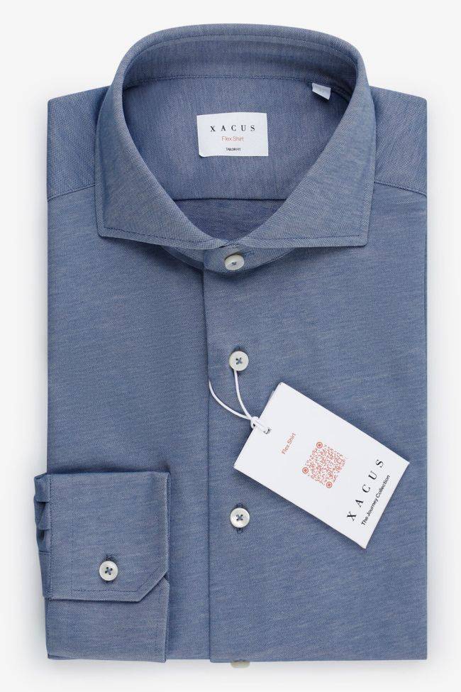 xacus Hemd Herren Xacus Regular Bügelfreie Einfarbig 90% Baumwolle 10% Polyester kragen Französisch Lange Ärmel