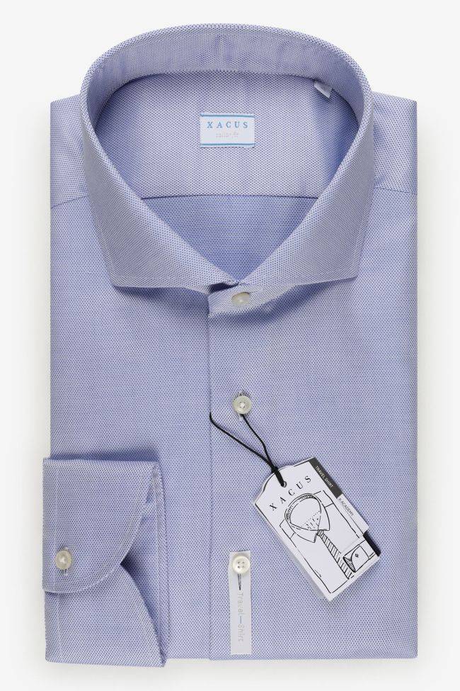 xacus Hemd Herren Xacus Regular Bügelfreie Halb Unifarben 100% Baumwolle kragen Französisch Lange Ärmel