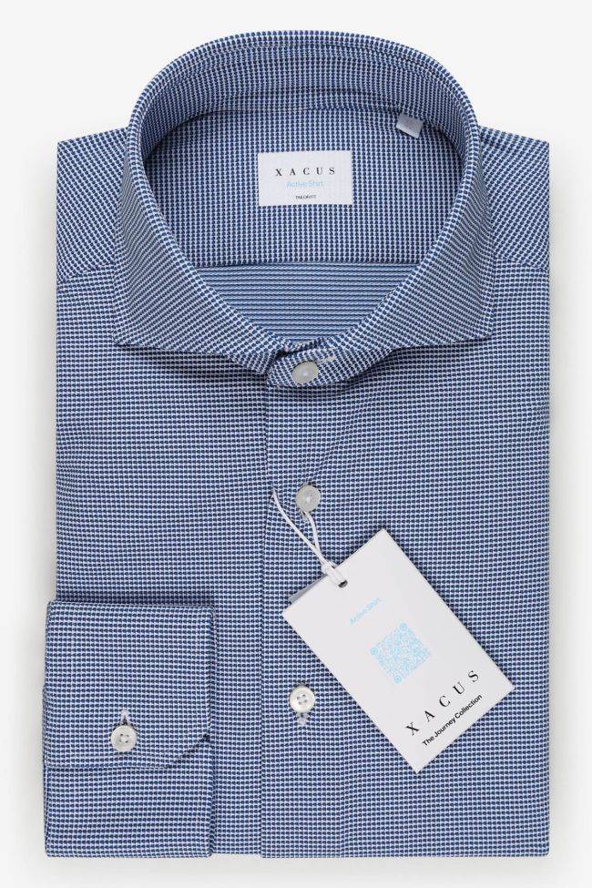 xacus Hemd Herren Xacus Regular Bügelfreie Halb Unifarben 86% poliammide 14% elastan kragen Französisch Lange Ärmel