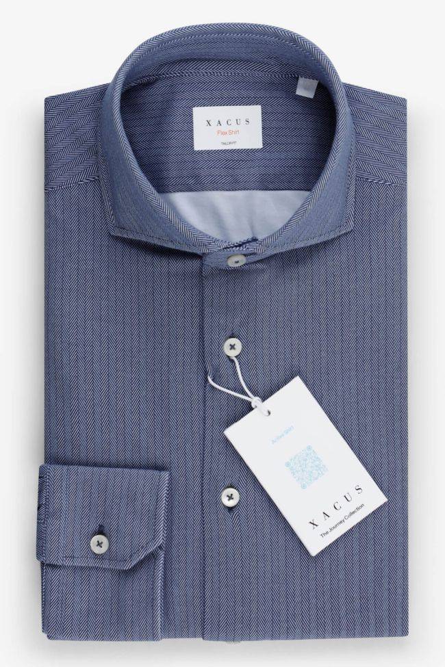 xacus Hemd Herren Xacus Regular Bügelfreie Halb Unifarben 90% Baumwolle 10% Polyester kragen Französisch Lange Ärmel