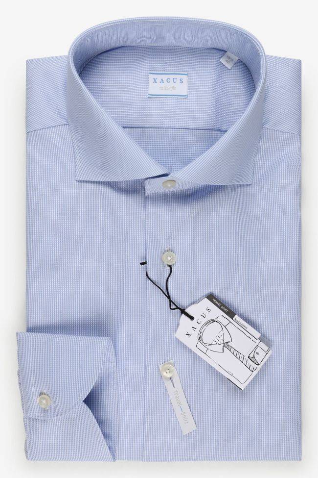 xacus Hemd Herren Xacus Regular Bügelfreie Halb Unifarben 100% Baumwolle kragen Französisch Lange Ärmel