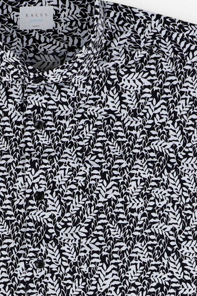 Xacus Hemd Herren Xacus Regular Bügelfreie Muster 86% Poliammide 14% Elastan Kragen Französisch Lange Ärmel