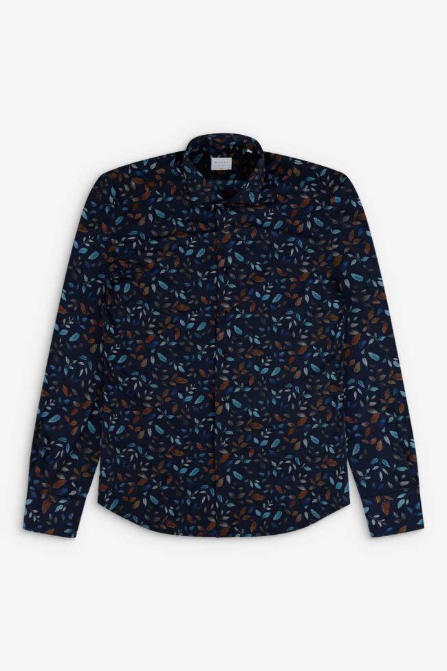 Xacus Hemd Herren Xacus Regular Bügelfreie Muster 86% Poliammide 14% Elastan Kragen Französisch Lange Ärmel