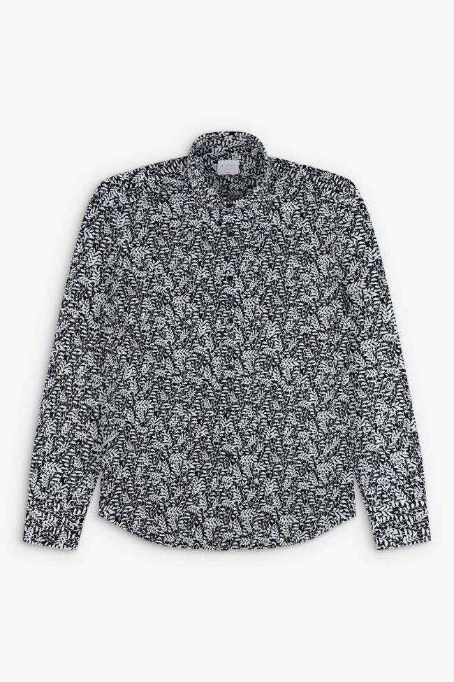Xacus Hemd Herren Xacus Regular Bügelfreie Muster 86% Poliammide 14% Elastan Kragen Französisch Lange Ärmel
