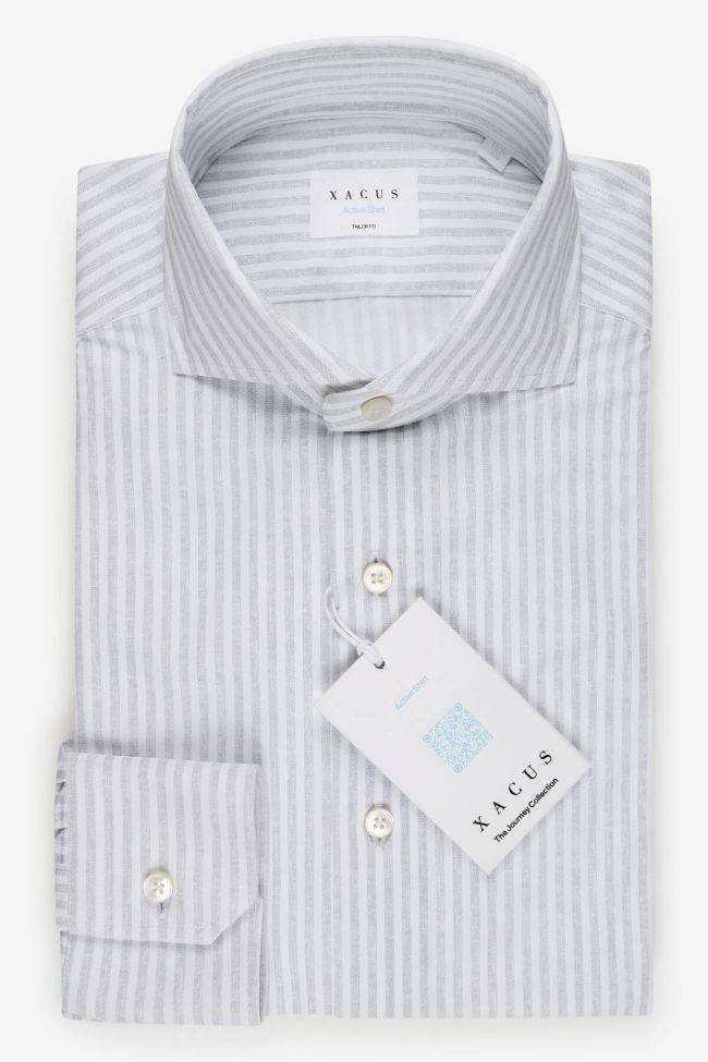 xacus Hemd Herren Xacus Regular Bügelfreie Streifen 86% poliammide 14% elastan kragen Französisch Lange Ärmel