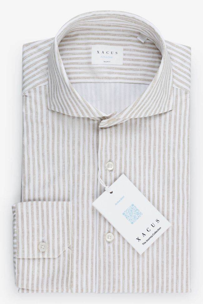 xacus Hemd Herren Xacus Regular Bügelfreie Streifen 86% poliammide 14% elastan kragen Französisch Lange Ärmel
