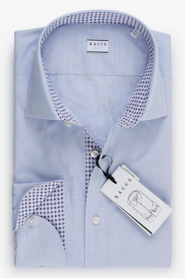 xacus Hemd Herren Xacus Regular Einfarbig 100% Baumwolle kragen Französisch Lange Ärmel