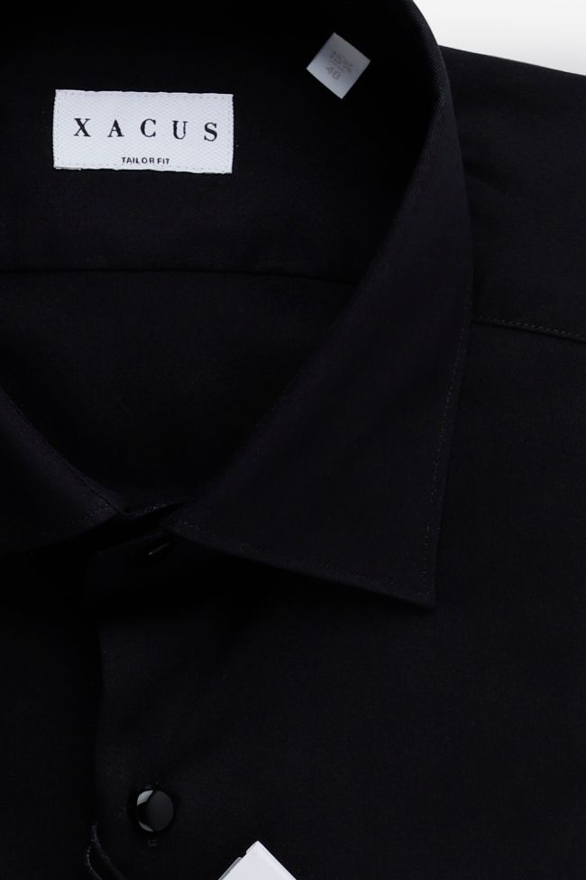 Xacus Hemd Herren Xacus Regular Einfarbig 100% Baumwolle Kragen Italienisch Lange Ärmel