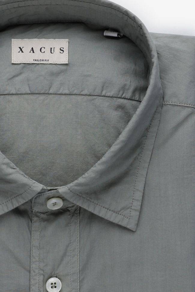 Xacus Hemd Herren Xacus Regular Einfarbig 100% Baumwolle Kragen Italienisch Lange Ärmel